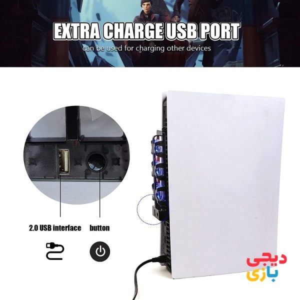 فن Dobe RGB برای پلی استیشن 5 فت